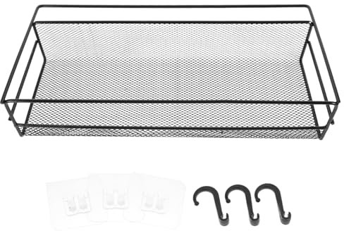 MAGICLULU Wandkorb Aus Metalldraht Wandregal Zum Hängen Multifunktional Für Küche Und Bad Ohne Bohren Schwarz