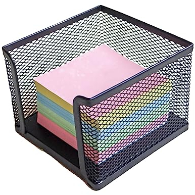 STOBOK Wire Mesh Notizspender Mit Selbstklebenden Haftnotizen Praktischer Desktop Organizer Für Büro Schule Und Zuhause Elegantem Schwarz Aus Robustem Metall Gefertigt Kompakte Für