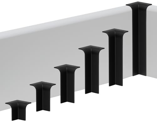 REESE Innenecke Schwarz für Sockelleisten | 18 x 60 mm | passgenau | Profil München | Verbinder für Leisten | einfache Montage ohne Bohren
