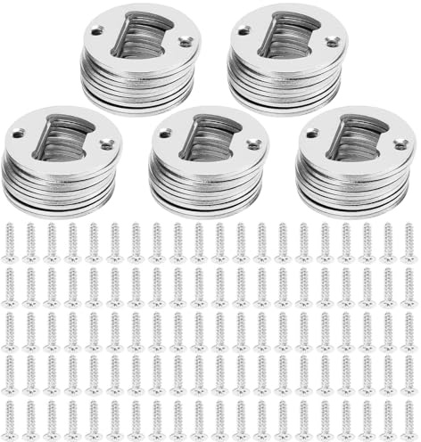 Tsudoku 50Pcs Bottle Opener Part with Countersunk Holes Strong Polished Bottle Opener Insert Parts