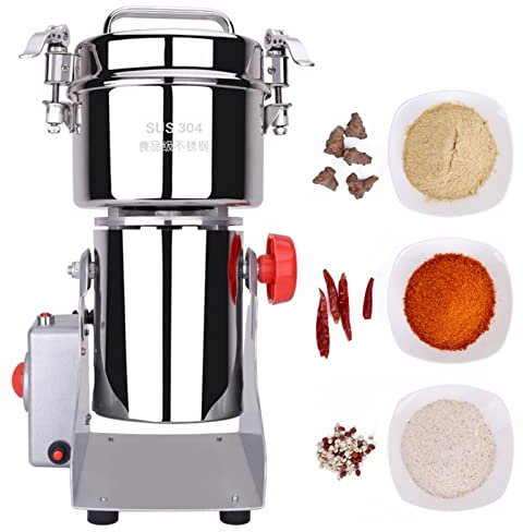 800G Elektrische Getreidemühle Edelstahl 304 Gewürz-Kräutermühle Schnelle Geschwindigkeit Getreidemühle Swing-Typ Für Kaffee, Bohnen, Pfeffer, Kräuter, Nüsse Für Familie & Medizin Verarbeitung & Labor