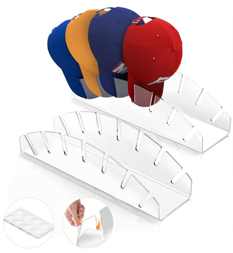 Hat Organizer for Baseball Caps, Hat Holder for 14 Baseball Caps | Tabletop Hat Rack Stand Hat Storage Display Baseball Cap Organizer for Desk Closet Shelf Dresser, White Visit the Mkono Store