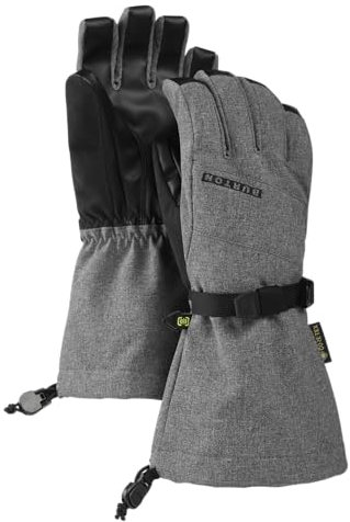 Burton Kids' Gore-TEX Gloves, Gray Heather, X-Small