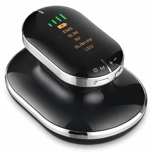 Dispositivo Radiofrecuencia Corporal - Aparato Masajeador Corporal Profesional - Maquina Anti Flacidez con Estimulación Eléctrica Muscular EMS y Luces LED