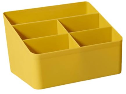 Folpus Desktop Storage Box Fernbedienung Halter Tabletop Organizer Make-Up Lagerung Fall Display für Wohnheim, Gelb