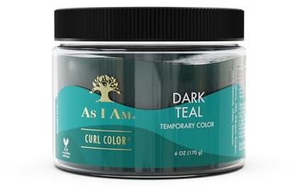 As I Am Curl Color Dark Teal Temporäres Farb- und Lockengel, 170 ml