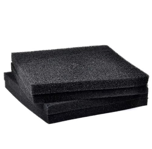 GIJMZY Aquarium Filterschwamm Schwarzer Filtrationsschaum for Aquarien, biochemischer Filterschwamm, Skimmer, Lange Nutzungsdauer, Filterschwamm(25PPI,50x25x2cm)
