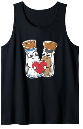 Salière et poivrière amusante pour la Saint-Valentin, pour hommes, enfants et femmes Débardeur