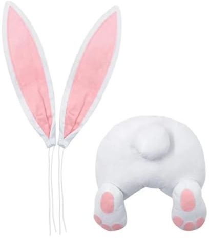 Lpitoy Osterhasenohren Und Hintern, DIY-Kranz, Bastelbedarf, Niedliche Hasenkränze, Zubehör Für Ostern, Haustür, Fensterdekoration
