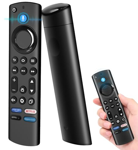 Ersatz-Sprachfernbedienung, Ersatz Fernbedienung mit Sprachfunktion, Kompatibel mit Smart TV Stick 4K Max (2. Gen.), Smart TV-4-Serie, Smart TV Cube (3. Gen.),Smart TV-Omni-Serie & Omni-QLED-Serie