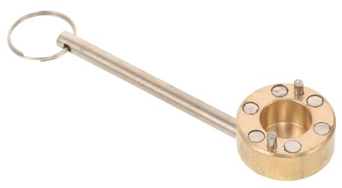 Artibetter Brass Magnetic Radiator Valve Key 13-15mm Plumbing Water Tap Wrench for Heating Valve Lock, Compatible with Radiator Bleed and Air Plumbing Tasks