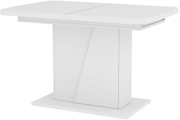 Vicco Esstisch Fenaro, Weiß, 120-160 x 80 cm | ausziehbar, ausziehbar mit Einlegeplatte für flexible Tischgrößen