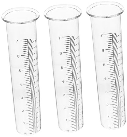 WEKADRIN Lot De 3 Pluviomètres Transparents pour Mesurer La Pluie Et l'eau De Pluie