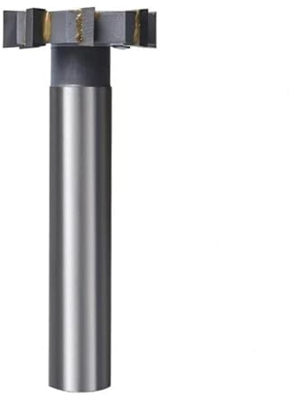 SSDXFJZR 1 Stück T-Nut-Fräser, Schnittdurchmesser 12–25 mm, Legierung, Schruppen, Eingesetzter Zylinderschaft, Hartmetallspitze, 6 Nuten, Metall-CNC-Fräser, Fräswerkzeug(25x5x12x100L)