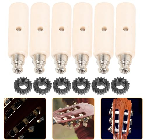 Cabilock Gitarrenstimmwirbelknöpfe Als Ersatz Für Gitarrenkopfmechaniken Und Bass-stimmgeräte Mit Saitenhaltern Für Schnelles Und Präzises Stimmen Robuste Mechaniken Für Gitarreninstrumente