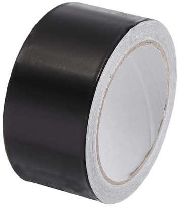 Leitfähiges Klebeband, Aluminiumfolienband 5 cm x 9,14 m, schwarz, hochtemperaturbeständig for HLK-Anlagen, Abdichten und Reparieren von Warm- Kaltluftkanälen, 1 Stück(2 x 22 yards)
