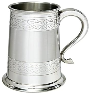 Embossed Celtic Bands 1 Pint Pewter tankard (Embossed Celtic Tankard)