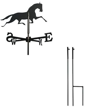Girouette Cheval petit modèle + Mât à planter