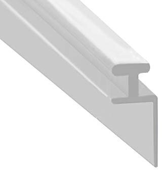 Soft White Flexible Rubber T Shower Seal | for Bi Folding Doors & Shower Screens | Fits Into 5mm Channel | BIF050 (2 Metres)