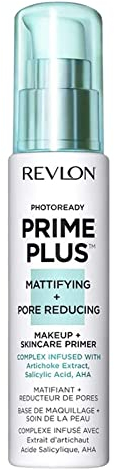 Revlon Prime Plus Make-up & Skincare Primer, Mattierend und porenreduzierend mit Salicylsäure und AHA, 30 ml