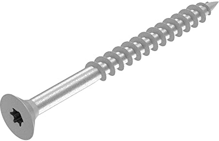 SECCARO Lot de 200 vis à bois pour panneaux d'aggloméré, 4 x 45 mm, en acier inoxydable V2A VA A2, avec filetage partiel, TX/six pans creux