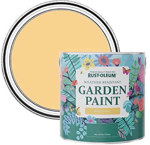 Rust-Oleum Yellow Mould-Resistant Garden Paint In Matt Finish - Mustard 2.5L
