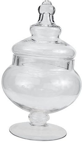 NAMOARLY Decorative Glass Candy Jar with Lid Candy Storage Jar Sealed Snack Holder Dried Fruit Box Glass Sugar Bowl for Home Kitchen Wedding Desktop Coffee Tea