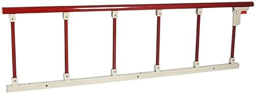 Bettgitter für die Seite von Senioren, für die Sicherheit von Senioren, Klappbarer Bettstützgriff am Bett für Senioren, Bettgeländer, Redwood, gelbes Holz, stanzfreier Handlauf aus Aluminium
