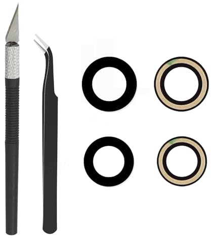 Back Rear Camera Glass Lens Replacement for iPhone 15 and iPhone 15 Plus | 1 Set, Adhesive Preinstalled, with Repair Tool Kit