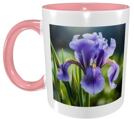 PHAYAH Tazza da caffè in ceramica da 325 ml, regalo per moglie, festa della mamma, regalo di compleanno per bere tè, bevande caffè e cioccolata calda, fiore nazionale francese