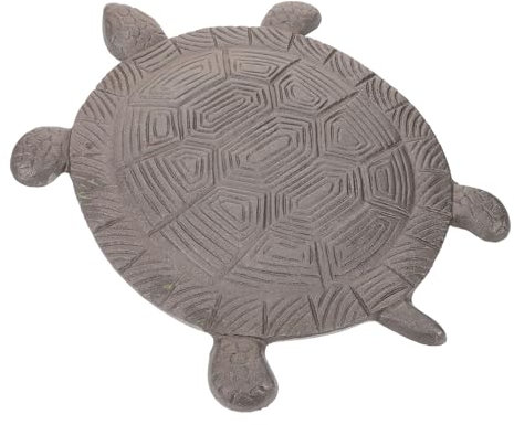 BESPORTBLE Garten-trittstein Aus Gusseisen Dekorative Schildkröte Für Terrasse Und Gehweg