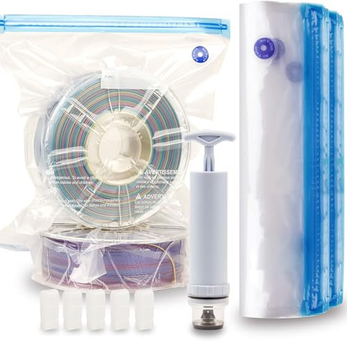 LVVJ3D Filament Vakuumbeutel Kit, 30 PCS Beutel Vakuum Versiegelt, Staubdicht und Feuchtigkeitsbeständig für Filament Trocken zu Halten (33x38CM)
