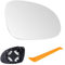 Laitejituan Spiegelglas Ersatz für VW Golf MK5 2003-2008 Jetta 5 2005-2010 Passat B6 2007-2011 Spiegelglas Rechts Beifahrerseite Beheizbar Türspiegelglas Außenspiegel mit Trägerplatte (Rechts)