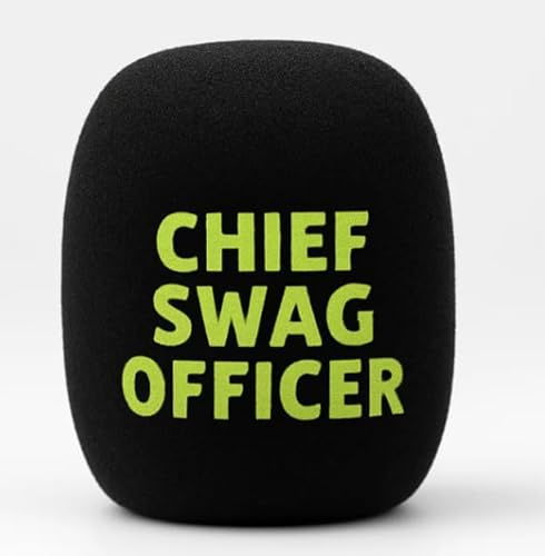 Custom Logo Foam Mic Cover for RØDE Wireless GO II – Double-Sided Full-Color Pop Filter Windscreen for Interviews, Podcasts & Videos (Black)