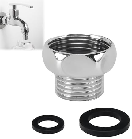 Shower Hose Connector Connection G3/4 Female to G1/2 Male, Rust and Corrosion Resistant Shower Hose Adapter with 3pcs Rubber Rings