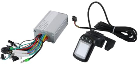 Nicear Controlador de medidor eléctrico para bicicleta eléctrica, kit sin escobillas de 24 V, 36 V, 48 V y 350 W con panel de control y pantalla.