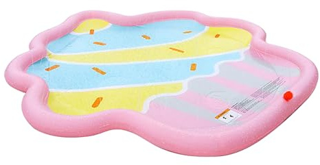 Sprinkler Paddling Pool for Children, Dog Play, Flat Water Play Pool, Foldable Outdoor Activity for Garden, Camping and Lawn