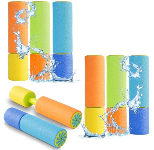 HAGOT 6 PCS Foam Water Pistol, Fun Waterguns for Kids, Summer Water Guns Outdoor Toys for Pool, Family Friends Parties
