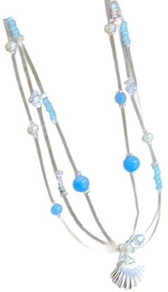 APGLSXY Modernt snäcka pärlor halsband med justerbart lås bekvämt arbete kvinnor halsband lämpligt för arbete resa datum mode snäcka pärlor