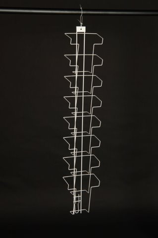 DPS Shopfitting Prospekthalter A4 mit 8 Fächern für Wandmontage