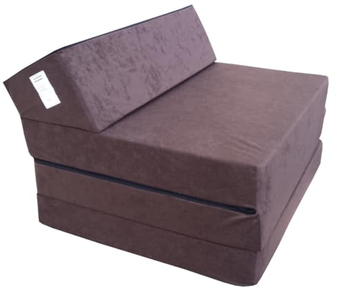 Natalia Spzoo Colchón Plegable Cama de Invitados colchón de Espuma 200x70 cm FM (Marrón)