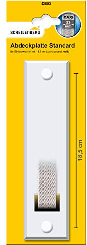 Schellenberg 53603 Roller Shutter Belt Cover Hole Spacing 18.5 cm Standard Maxi for Belt Winder and Inlet Winder White