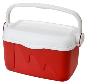 Curver Glacière portable avec poignée, idéale pour camping, plage, pique-nique, capacité 10 L, couleur rouge