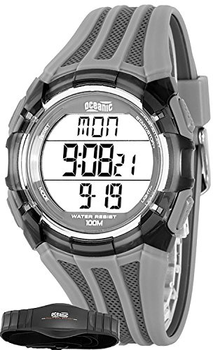 OCEANIC Unisex Trainings-Armbanduhr mit Pulsmesser + Brustgurt WR100m