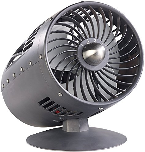 Sichler Haushaltsgeräte Design Ventilator: Designer-Objekt: Tischventilator im Turbinen-Look, Ø 15 cm, 33 W (Ventilator Turbine, Retro leise, Sehr)