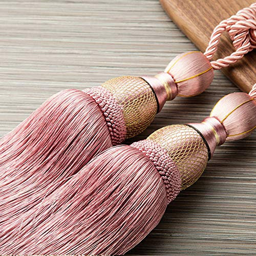 Fermatende 2 Pezzi Oro Appeso Palla 11 Colori Gancio per Tende Appeso Palla Fasciatura Frustata Decorazione Lobbing Nappa Decorazione della Casa 9