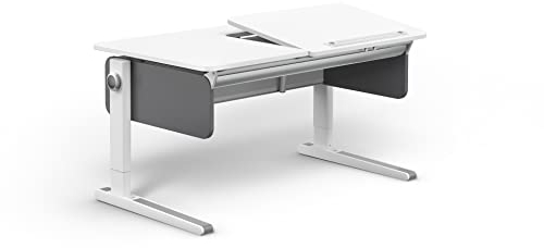 Moll Champion Right Up Kinderschreibtisch höhenverstellbar | mitwachsend & ergonomisch mit geteilter, neigbarer Tischplatte & gerundeten Ecken | ideal für Schulkinder | Made in Germany