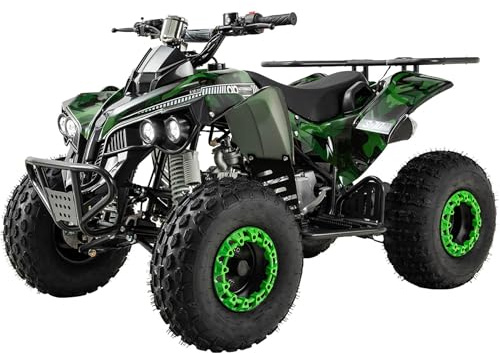 Actionbikes Motors Quad ATV S-10 125 cc (Lackiert Camouflage) | 4-Takt 125ccm Motor bis 𝟓𝟎 km/h | Pocket Quad | Miniquad | Benzinquad | Benzin Quads | Fahrzeug für Jugendliche