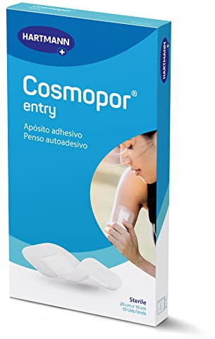 Cosmopor Entry Andningsbara förband för mindre och postoperativa skador, 20 x 10 cm, 10 stycken