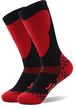 ZYXTLY Chaussette Ski Enfant 1 Paires,Chaussettes Thermiques pour Garcon et Fille,d´hiver Rembourré et Respirant Chaussette de Ski Enfant,Épaissir Chaussette Hiver pour Ski outdoor Montagne Trekking